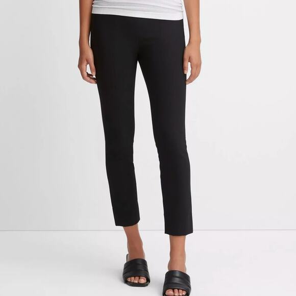 Vince Stitch Front Seam Ponte Legging Pants Black S